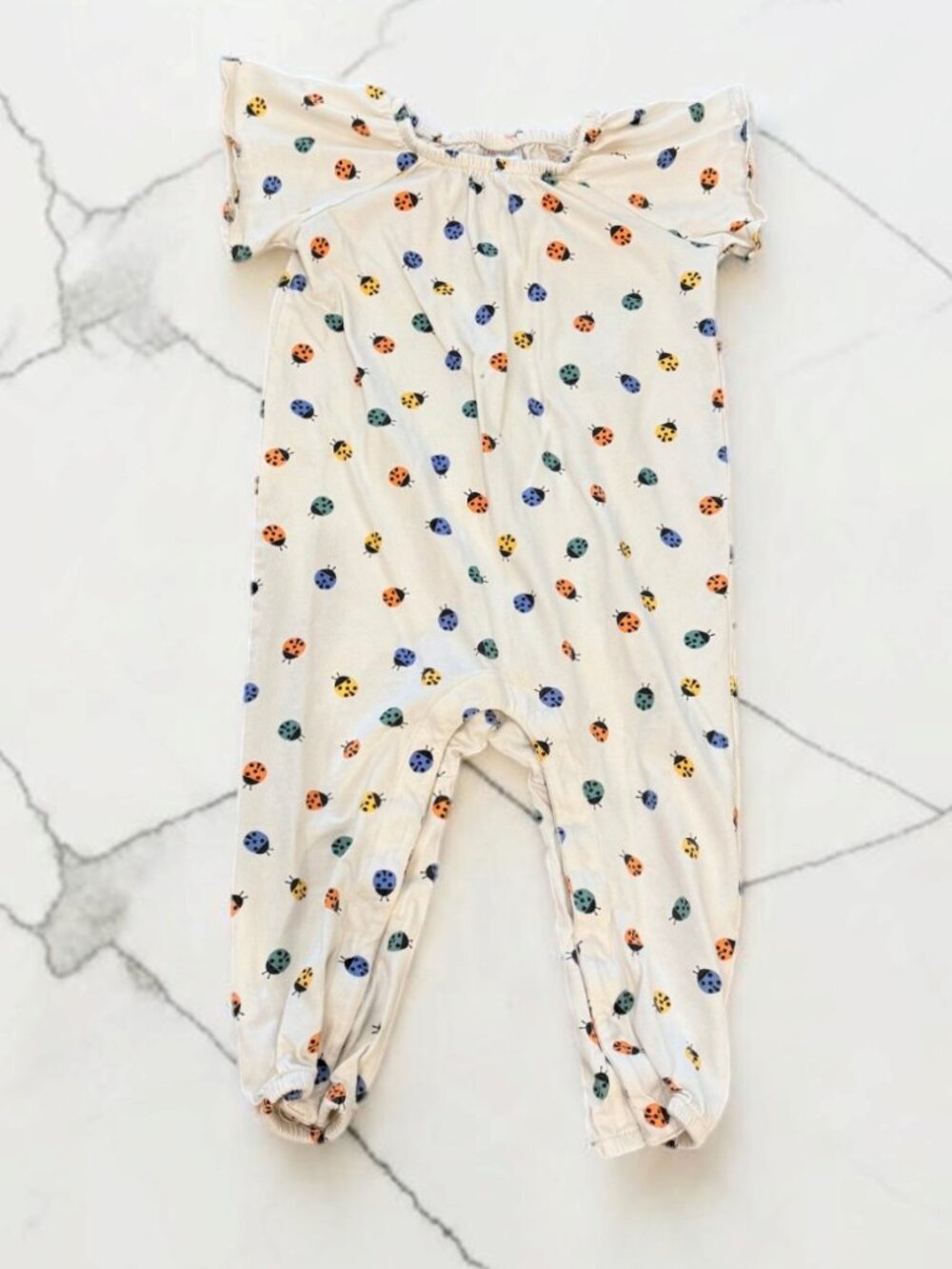 Hanna Andersson Rainbow Ladybug Romper Size 2T